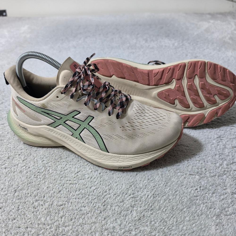 ASICS‎ GT-2000 12 Running Shoes Womens 8 Beige PureGEL FF Blast+ Stability